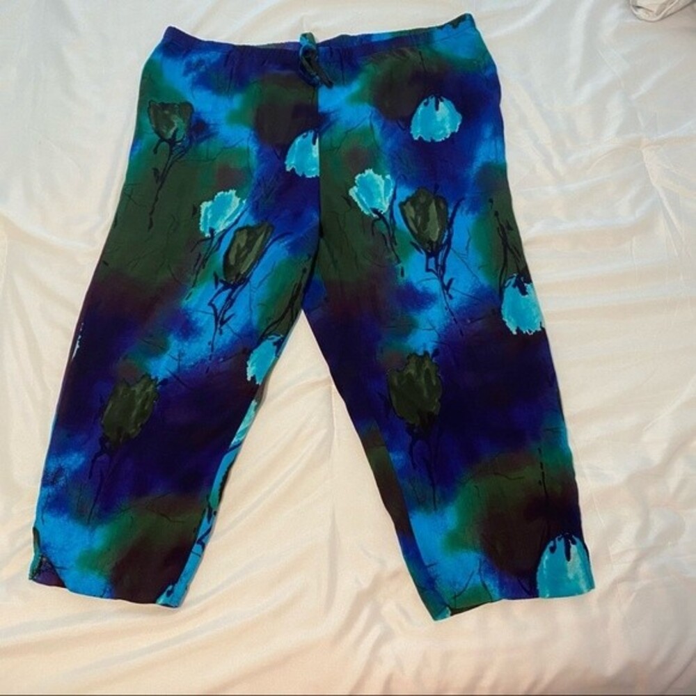 CARIBOU NEW YORK Ladies Capri Pants, Bold Print, Size L